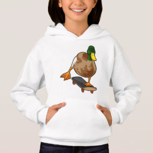 Duck as Skater with Skateboard
