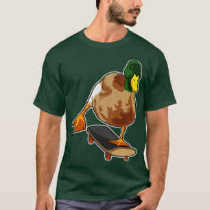 Duck as Skater with Skateboard 2 T-Shirt