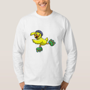 Duck as Skater with Skates & Helmet T-Shirt