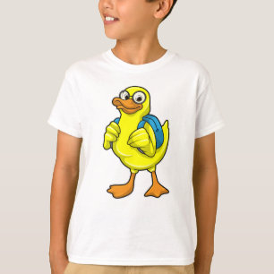 Duck as Student with Backpack T-Shirt