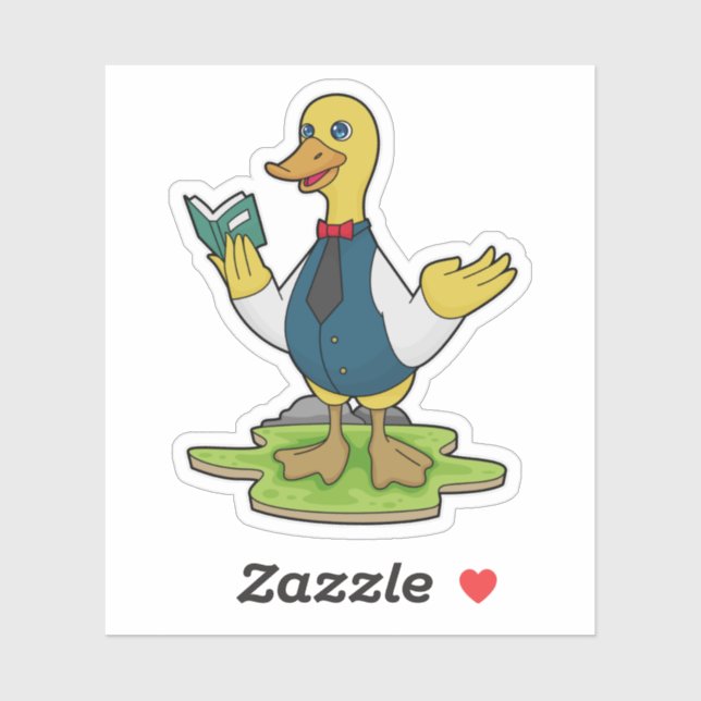 Duck as Teacher with Book (Sheet)