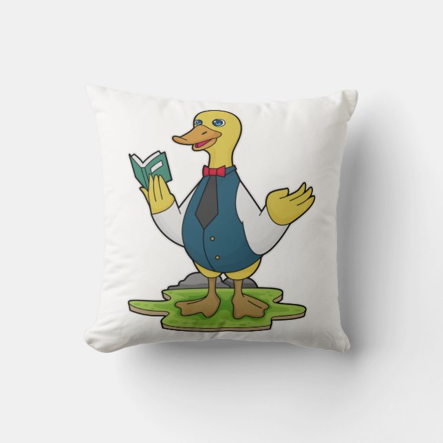 Duck as Teacher with Book Cushion (Front)