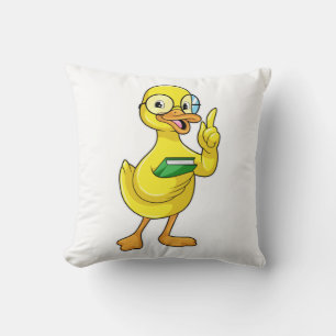 Duck as Teacher with Book & Glasses Cushion