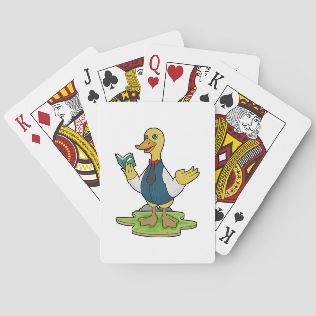 Duck as Teacher with Book Playing Cards (Back)