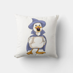 Duck as Witch with Hat Cushion