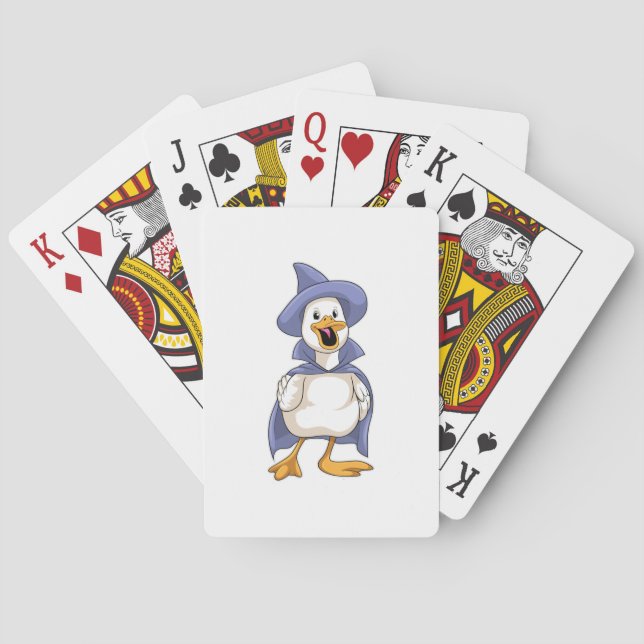 Duck as Witch with Hat Playing Cards (Back)