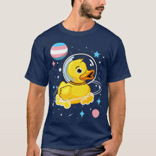 Duck Astronaut Trans Pride  T-Shirt