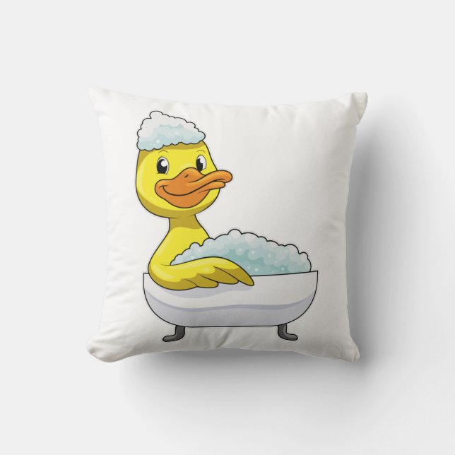 Duck at Bathing with Bathtub & Foam Cushion (Front)