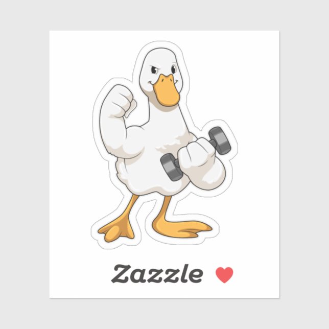 Duck at Bodybuilding with Dumbbell (Sheet)