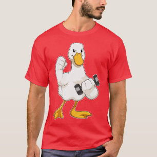 Duck At Bodybuilding With Dumbbell  T-Shirt