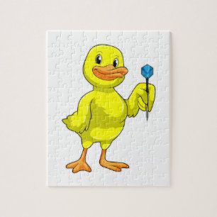Duck at Darts with Dart Jigsaw Puzzle