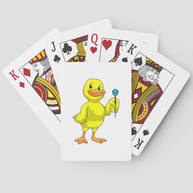 Duck at Darts with Dart Playing Cards (Back)