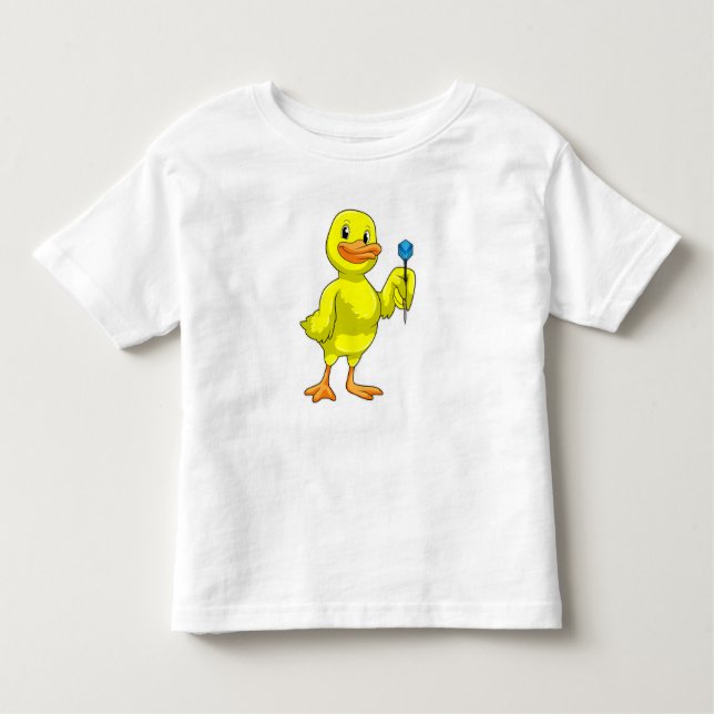Duck at Darts with Dart Toddler T-Shirt (Front)