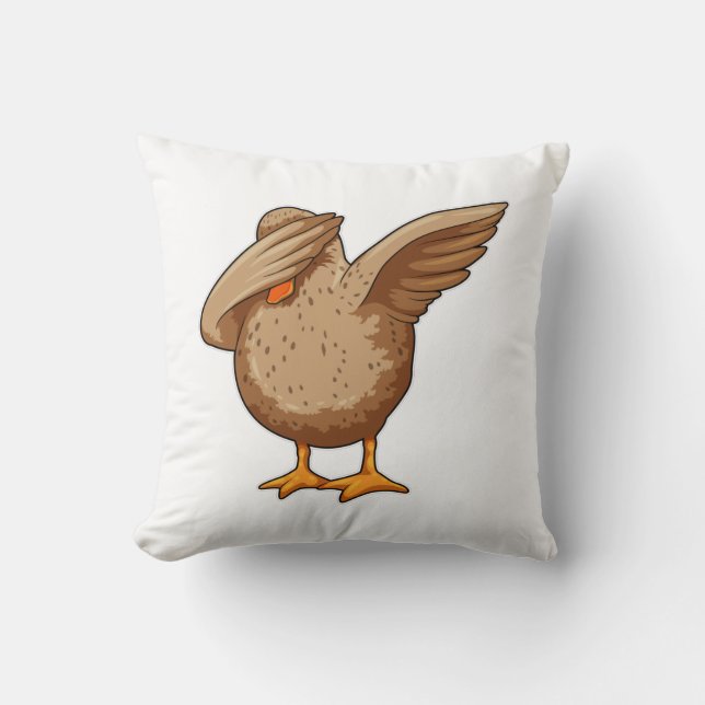 Duck at Hip Hop Dance Dab Cushion (Front)