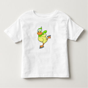 Duck at Ice skating with Ice skates Toddler T-Shirt
