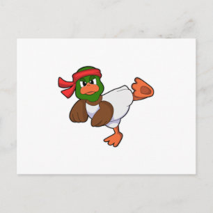 Duck at Martial arts Karate Postcard