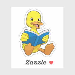 Duck at Reading with Book
