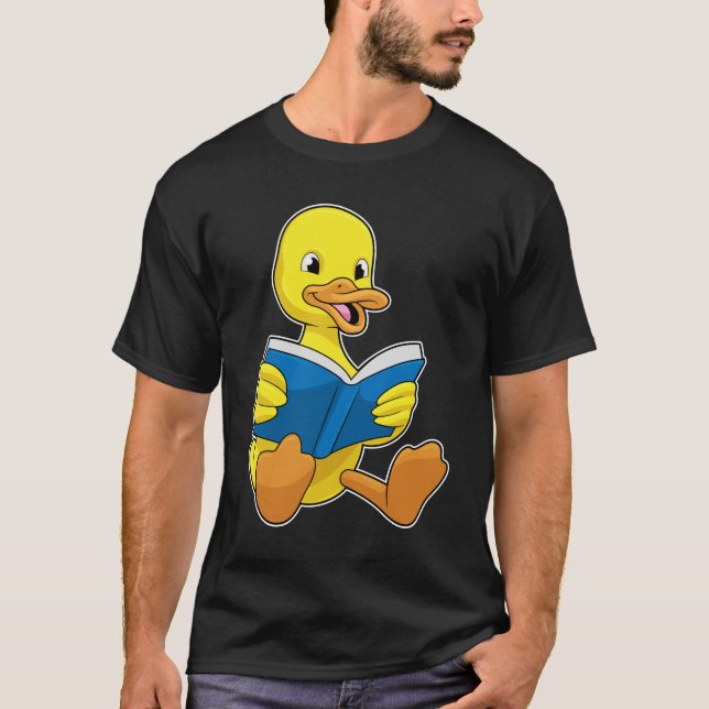 Duck at Reading with Book T-Shirt (Front)