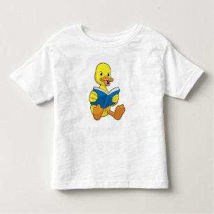 Duck at Reading with Book Toddler T-Shirt