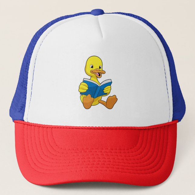 Duck at Reading with Book Trucker Hat (Front)
