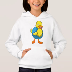 Duck at Swimming with Swim ring
