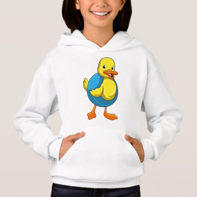 Duck at Swimming with Swim ring (Front)