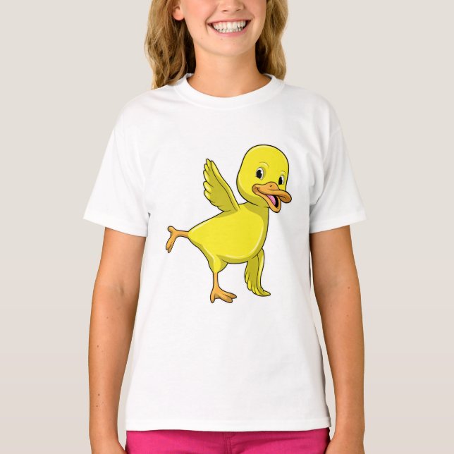 Duck at Yoga Stretching exercise T-Shirt (Front)