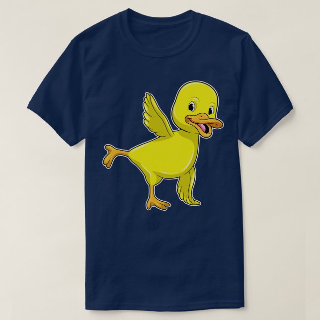 Duck at Yoga Stretching exercise T-Shirt (Design Front)