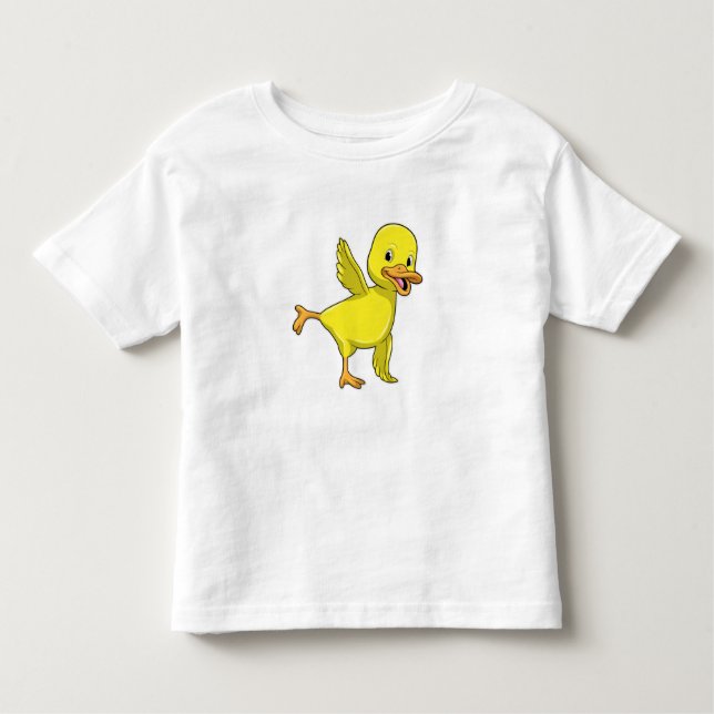 Duck at Yoga Stretching exercise Toddler T-Shirt (Front)