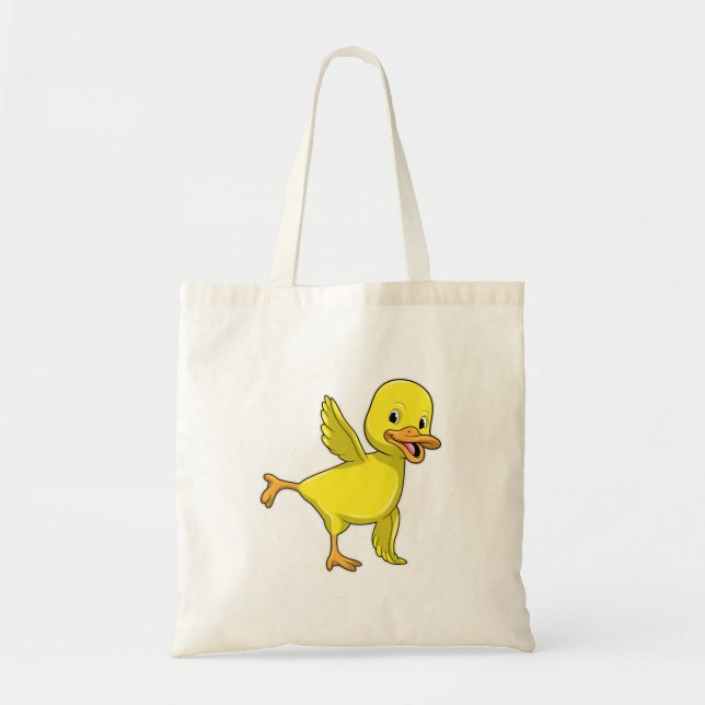 Duck at Yoga Stretching exercise Tote Bag (Front)