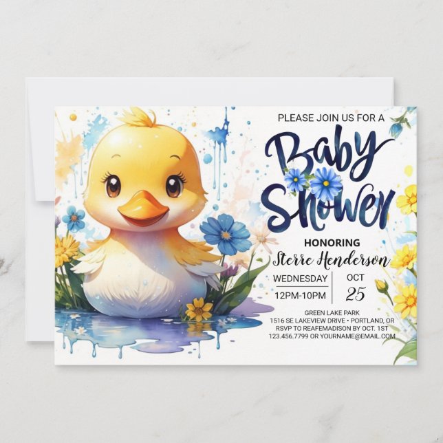 Duck Baby Shower Adventure Invitation (Front)