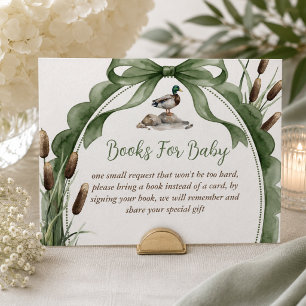Duck Baby Shower Books For Baby Enclosure Card