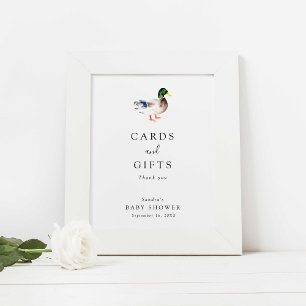 Duck Baby Shower Elegant Cards and Gifts Sign