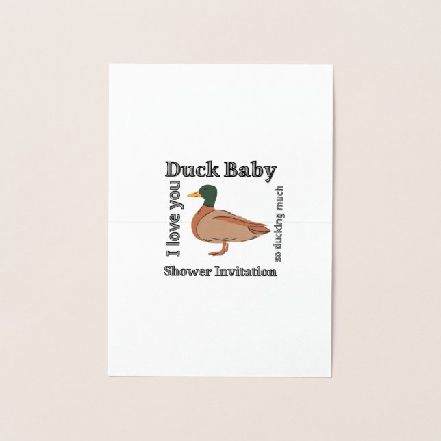 Duck Baby shower Invitation  (Inside)