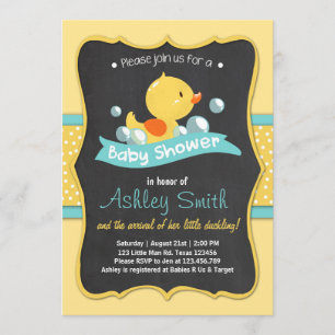 Duck Baby Shower invite Rubber duck Duckling