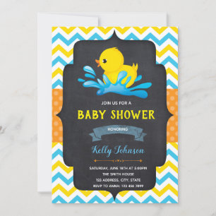 Duck baby shower party invitation
