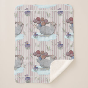 Duck Balloons Nursery Theme Baby Cloth Sherpa Blan Sherpa Blanket