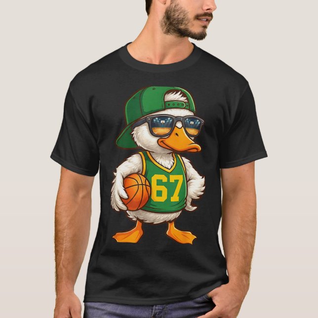 Duck Basketball 67 Gen Alpha Slang Srts Men Boys K T-Shirt (Front)