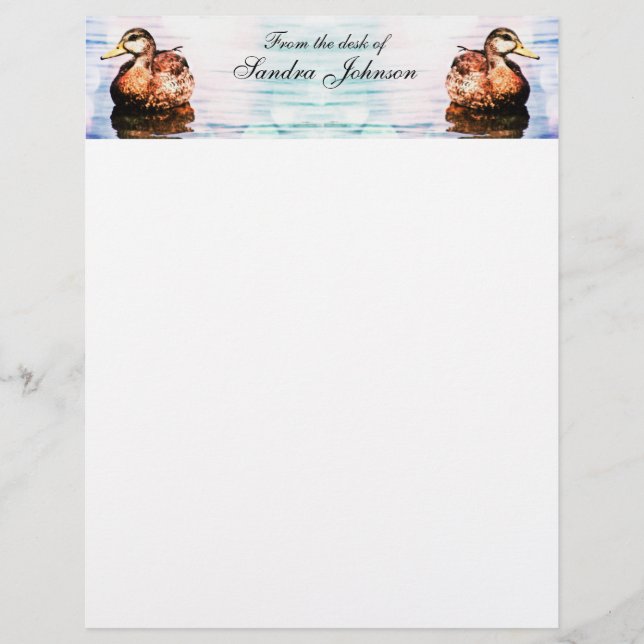 Duck Beauty Letterhead (Front)