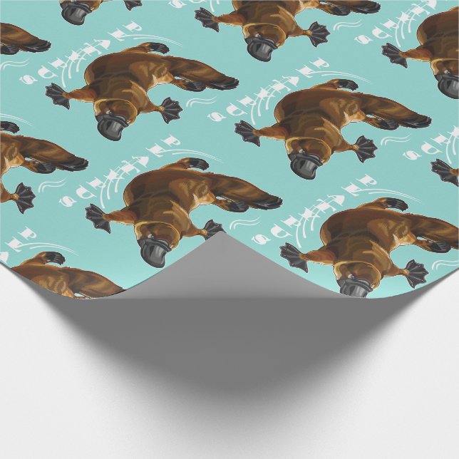 duck-billed platypus wrapping paper (Corner)