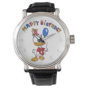 Duck birthday cartoon choose background colour watch