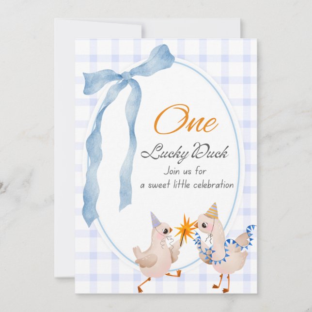 Duck Birthday Invite  (Front)