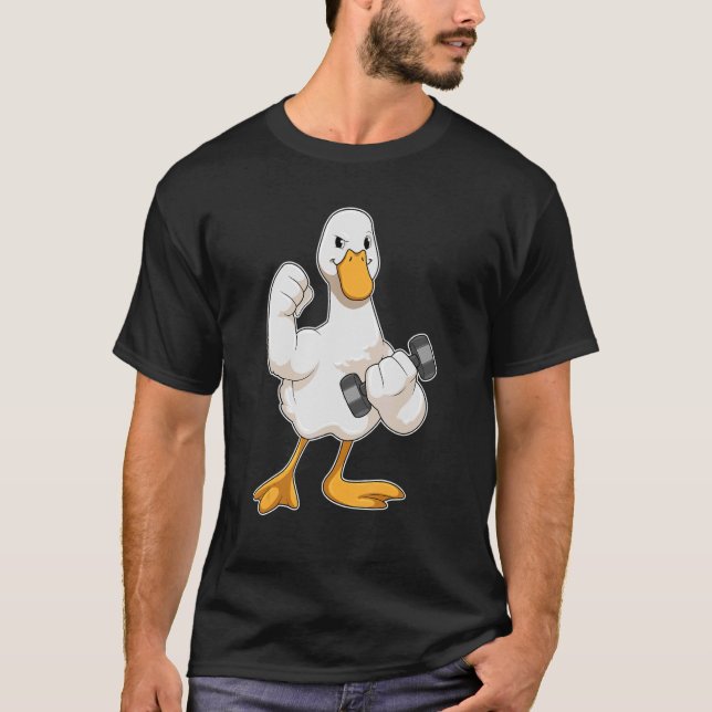 Duck Bodybuilder Bodybuilding Sports T-Shirt (Front)