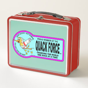 DUCK BOMBER METAL LUNCH BOX