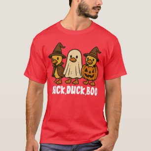 Duck Boo Funny Cute Spooky Halloween Retro Goose P T-Shirt