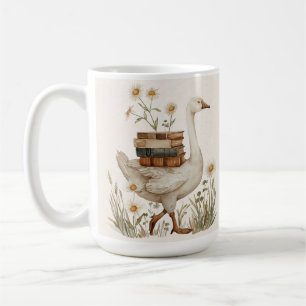 Duck, Book & Flower Mug   Custom Text Gift