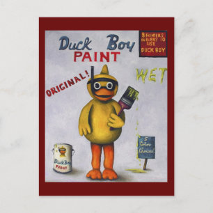 Duck Boy Paint Postcard