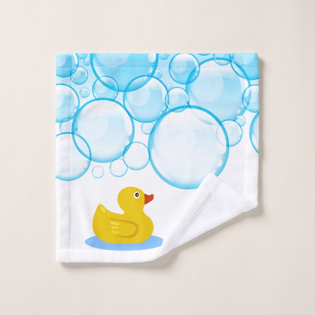 Duck Bubbles Bathroom Towel Set (Wash Cloth)