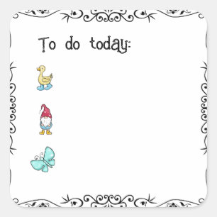 Duck Bullet Journal or Planner Square Sticker