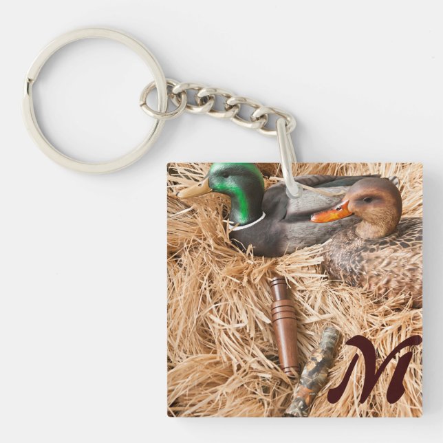 Duck Call Mallard Drake Hunting Hunters Key Chain (Front)
